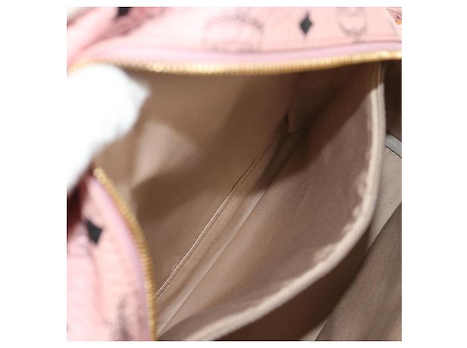 MCM Vicetos Logogram Rucksack aus PVC-Leder Rosa Gold Auth yk19517A Pink Golden - Ansicht 30