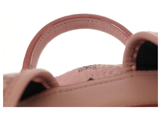 MCM Vicetos Logogram Rucksack aus PVC-Leder Rosa Gold Auth yk19517A Pink Golden - Ansicht 8