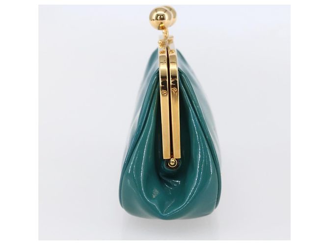 Portafoglio Miu Miu in Smalto Blu Turchese Oro Auth BA8464 D'oro - vista 4