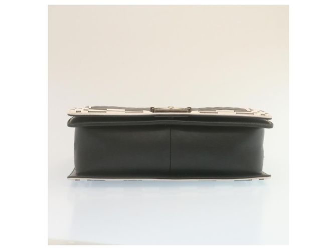 CHANEL Matelassé Boy Chanel Borsa a Spalla con Catena in Pelle di Agnello Nera CC Auth 29190SAM Nero - vista 5