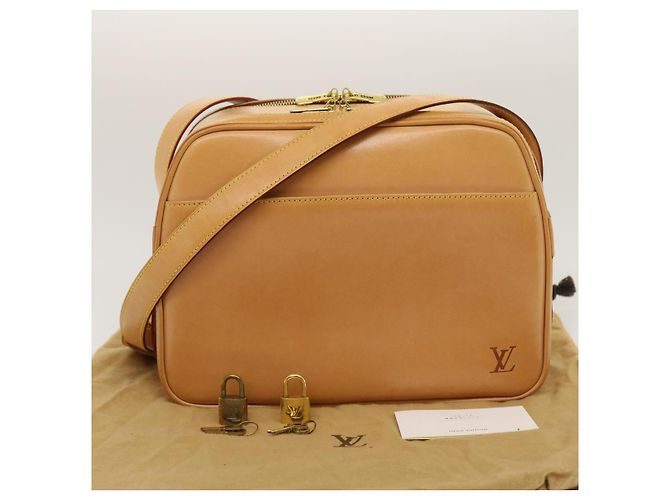 LOUIS VUITTON Borsa Reporter PM in Pelle Nomade SPO Beige LV Auth ai626SAV - vista 12