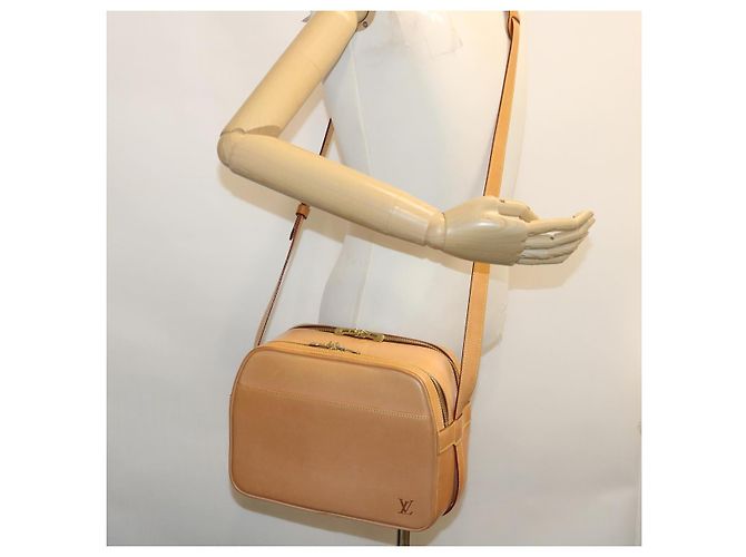 LOUIS VUITTON Borsa Reporter PM in Pelle Nomade SPO Beige LV Auth ai626SAV - vista 26