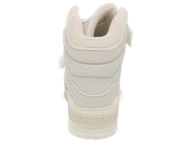 Sneakers Trainer LOUIS VUITTON in pelle Alte Bianche 1A5A0D LV Auth ak173SM Bianco - vista 11