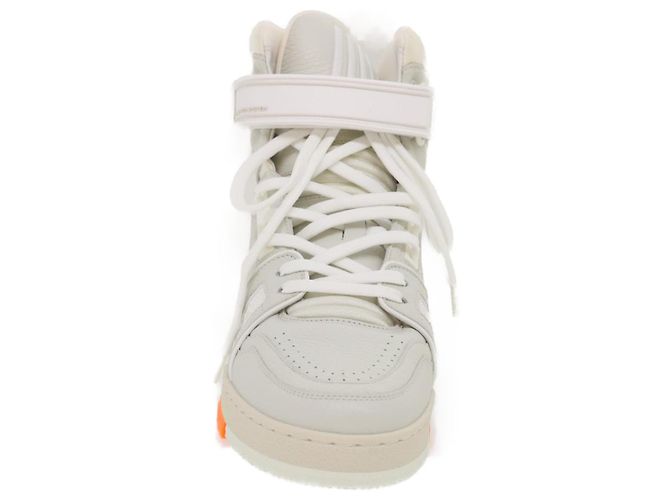 Sneakers Trainer LOUIS VUITTON in pelle Alte Bianche 1A5A0D LV Auth ak173SM Bianco - vista 13