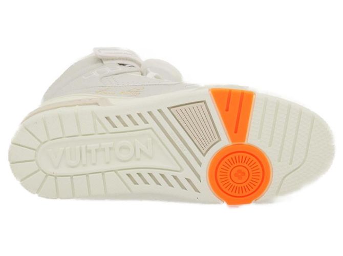 Sneakers Trainer LOUIS VUITTON in pelle Alte Bianche 1A5A0D LV Auth ak173SM Bianco - vista 14