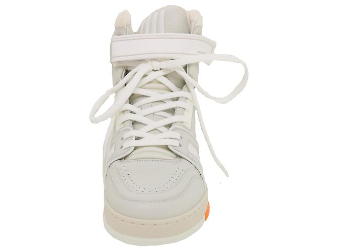 Sneakers Trainer LOUIS VUITTON in pelle Alte Bianche 1A5A0D LV Auth ak173SM Bianco - vista 2