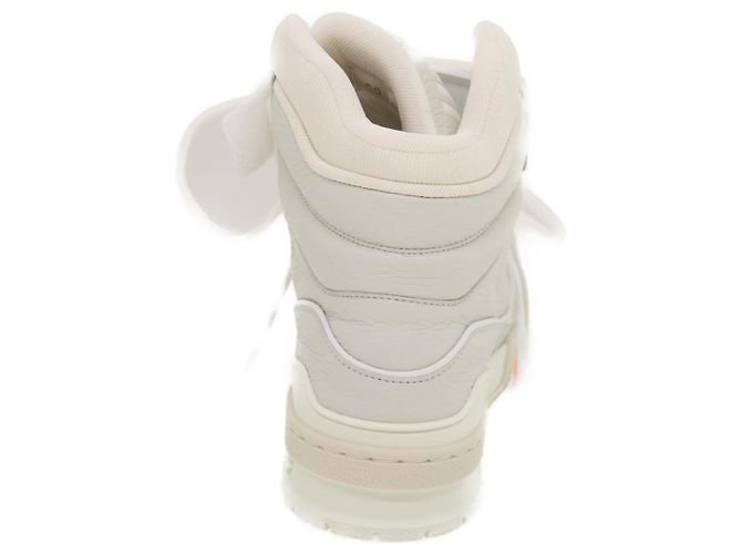 Sneakers Trainer LOUIS VUITTON in pelle Alte Bianche 1A5A0D LV Auth ak173SM Bianco - vista 4