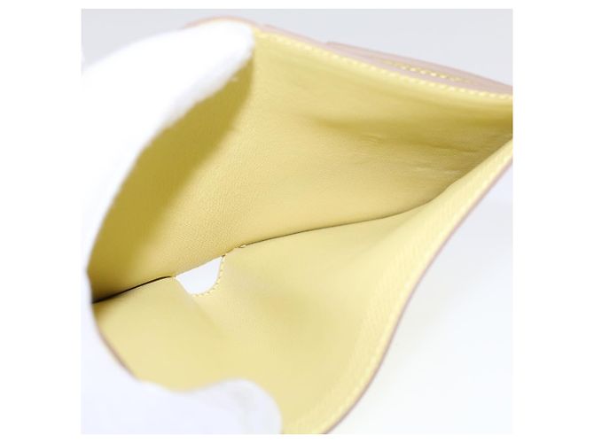Hermès Portafoglio compatto HERMES Bearn Epsom Giallo Auth 45049SM - vista 10