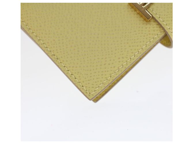 Hermès Portafoglio compatto HERMES Bearn Epsom Giallo Auth 45049SM - vista 14