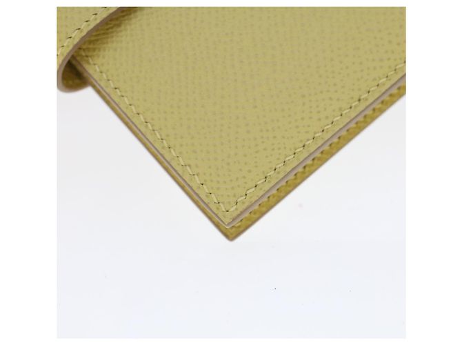 Hermès Portafoglio compatto HERMES Bearn Epsom Giallo Auth 45049SM - vista 15
