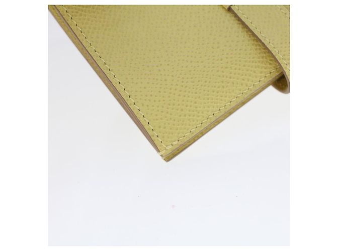 Hermès Portafoglio compatto HERMES Bearn Epsom Giallo Auth 45049SM - vista 16