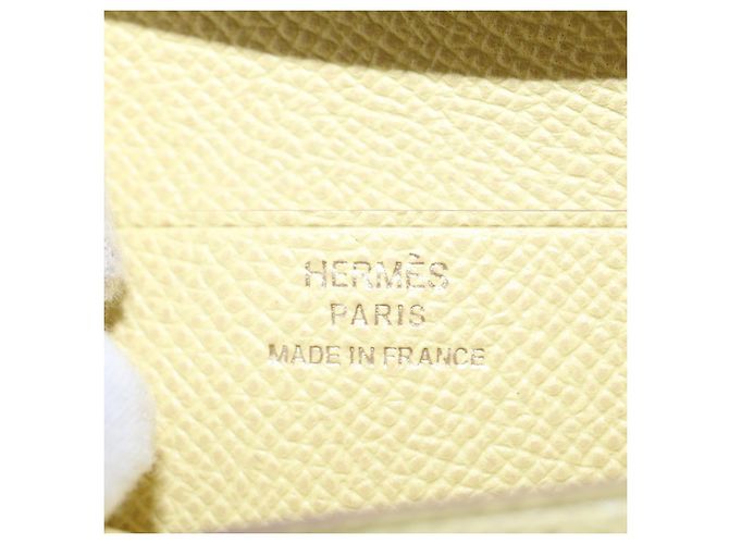 Hermès Portafoglio compatto HERMES Bearn Epsom Giallo Auth 45049SM - vista 17