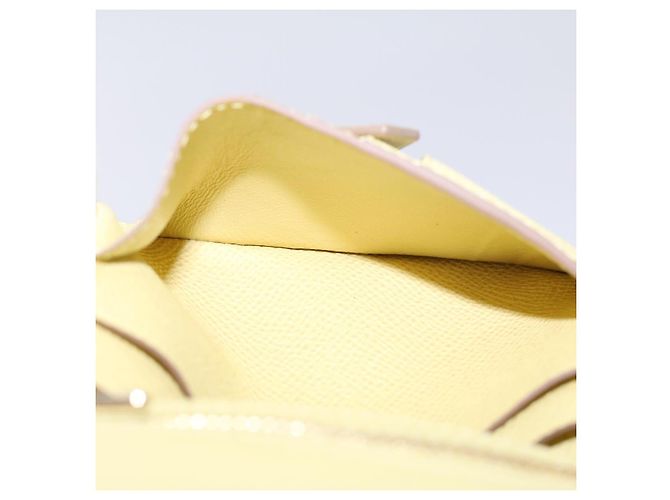 Hermès Portafoglio compatto HERMES Bearn Epsom Giallo Auth 45049SM - vista 18
