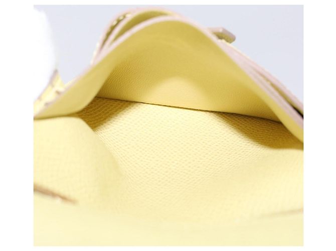 Hermès Portafoglio compatto HERMES Bearn Epsom Giallo Auth 45049SM - vista 20