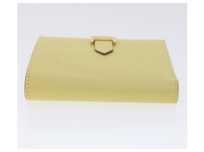 Hermès Portafoglio compatto HERMES Bearn Epsom Giallo Auth 45049SM - vista 6