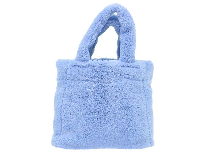 PRADA Borsa a Mano Terry 2 in 1 Azzurro Chiaro Nero Auth 47188SAV Blu chiaro - vista 2