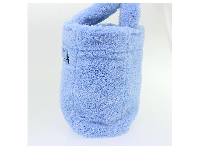 PRADA Borsa a Mano Terry 2 in 1 Azzurro Chiaro Nero Auth 47188SAV Blu chiaro - vista 3
