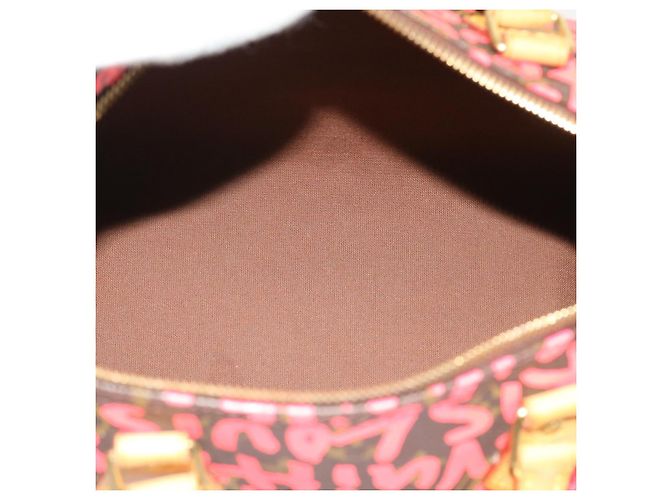 LOUIS VUITTON Borsa a Mano Speedy 30 Monogram Graffiti Rosa M93704 LV Auth 56156SAM Monogramma - vista 10