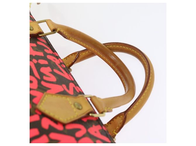 LOUIS VUITTON Borsa a Mano Speedy 30 Monogram Graffiti Rosa M93704 LV Auth 56156SAM Monogramma - vista 14