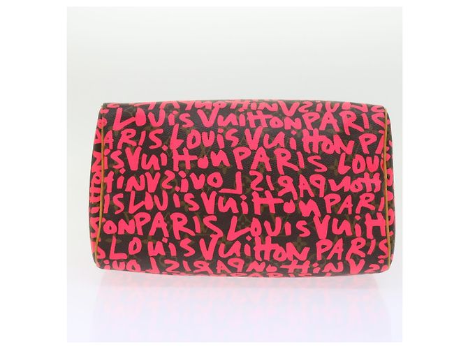LOUIS VUITTON Borsa a Mano Speedy 30 Monogram Graffiti Rosa M93704 LV Auth 56156SAM Monogramma - vista 6
