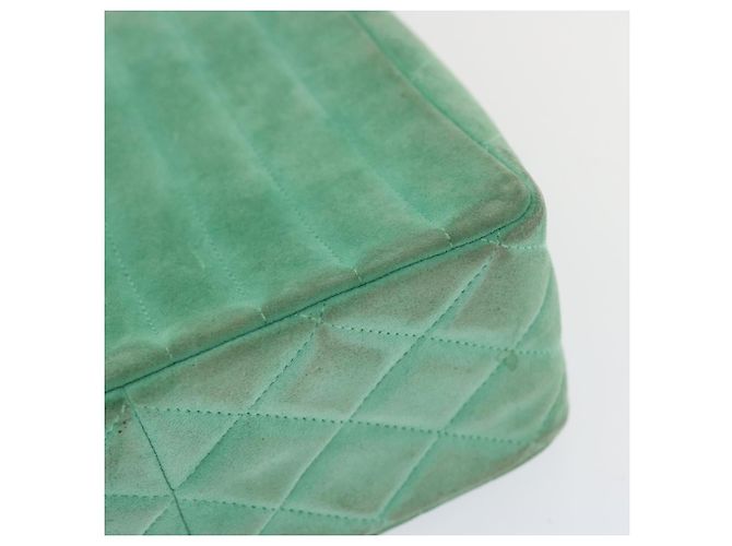 CHANEL Borsa a Mano in Camoscio Verde CC Auth 68731SAV - view 16