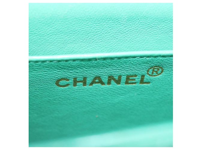CHANEL Borsa a Mano in Camoscio Verde CC Auth 68731SAV - view 17