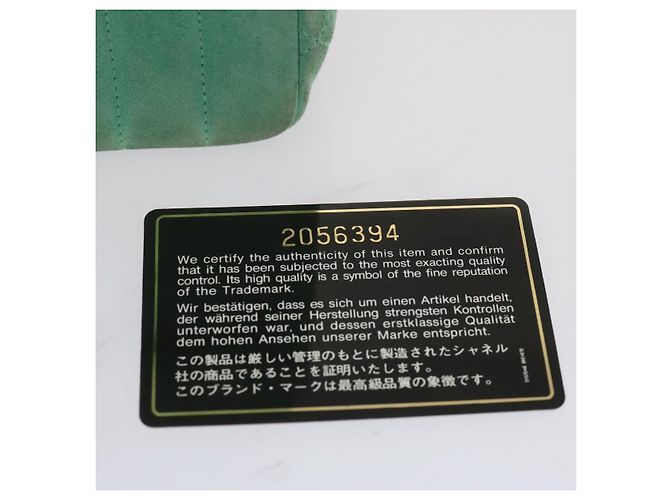 CHANEL Borsa a Mano in Camoscio Verde CC Auth 68731SAV - view 23