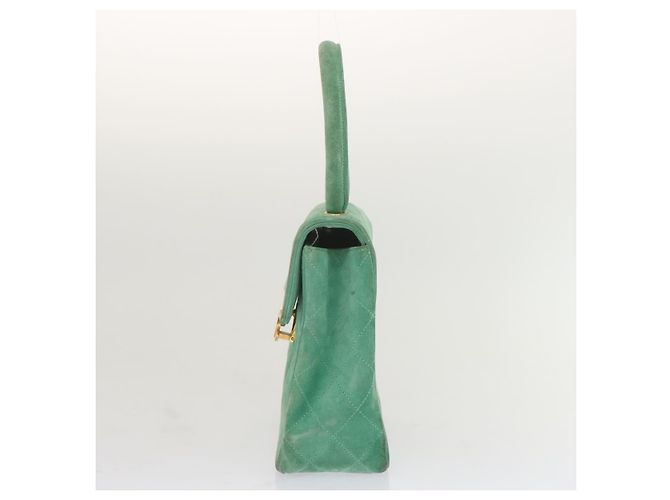 CHANEL Borsa a Mano in Camoscio Verde CC Auth 68731SAV - view 4