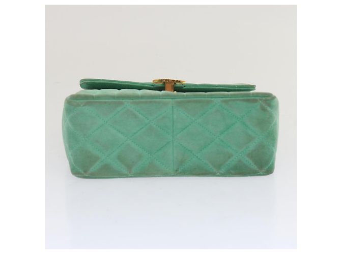 CHANEL Borsa a Mano in Camoscio Verde CC Auth 68731SAV - view 5