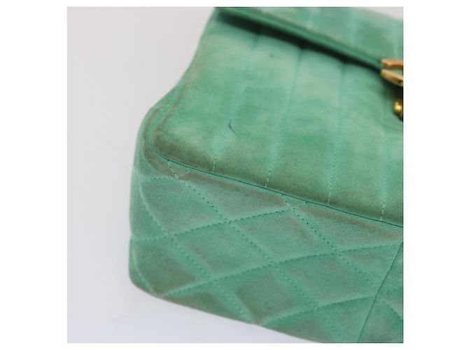 CHANEL Borsa a Mano in Camoscio Verde CC Auth 68731SAV - view 9