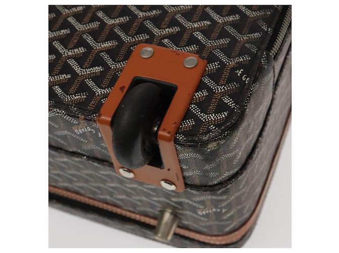 Maleta GOYARD Herringbone Trolley PM en PVCCanvas marrón Auth mr552SAM Castaño - vista 11