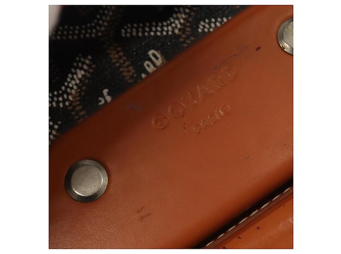 Maleta GOYARD Herringbone Trolley PM en PVCCanvas marrón Auth mr552SAM Castaño - vista 19
