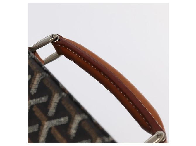 Maleta GOYARD Herringbone Trolley PM en PVCCanvas marrón Auth mr552SAM Castaño - vista 5