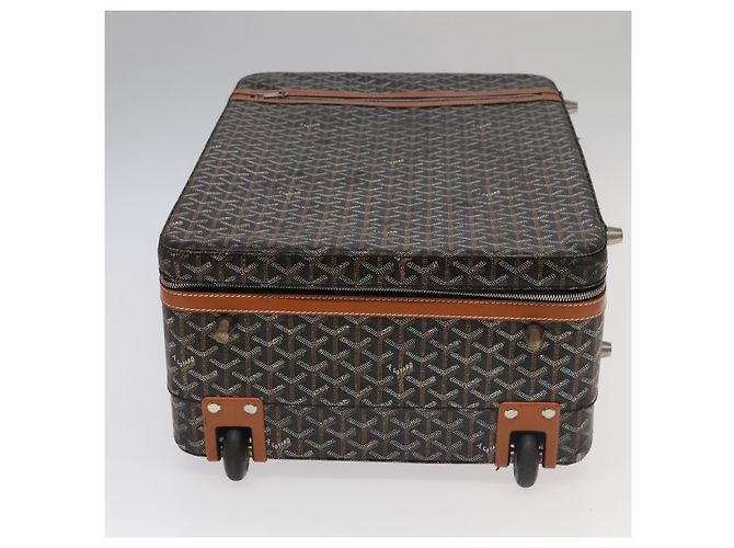 Maleta GOYARD Herringbone Trolley PM en PVCCanvas marrón Auth mr552SAM Castaño - vista 7