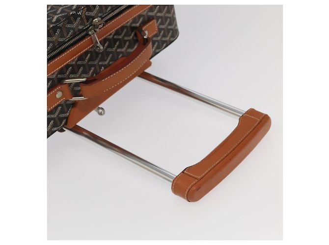 Maleta GOYARD Herringbone Trolley PM en PVCCanvas marrón Auth mr552SAM Castaño - vista 9