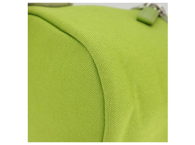 Borsa a Spalla PRADA in Tela Argento Verde Auth 102538SAV - vista 14