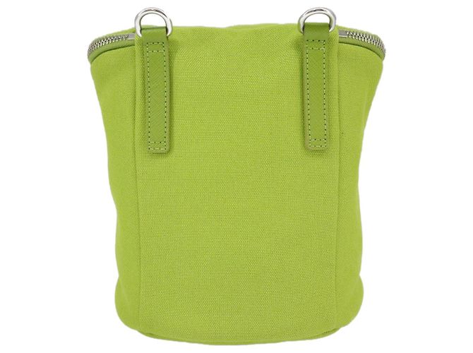 Borsa a Spalla PRADA in Tela Argento Verde Auth 102538SAV - vista 2