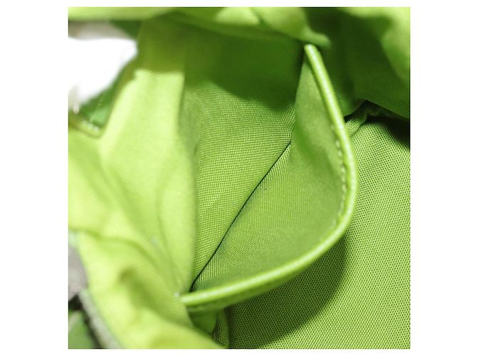 Borsa a Spalla PRADA in Tela Argento Verde Auth 102538SAV - vista 21