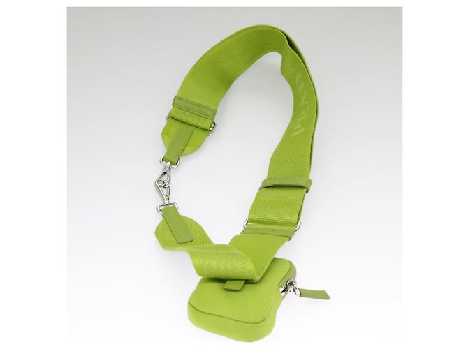 Borsa a Spalla PRADA in Tela Argento Verde Auth 102538SAV - vista 24