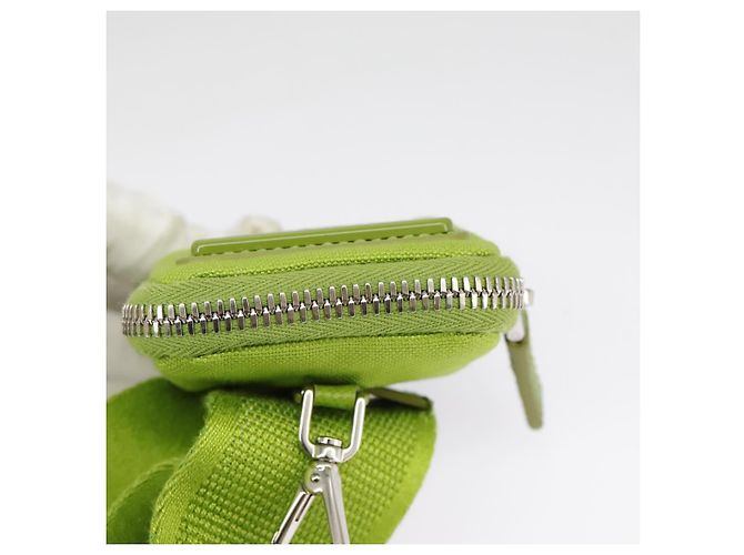 Borsa a Spalla PRADA in Tela Argento Verde Auth 102538SAV - vista 26