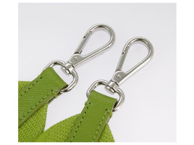 Borsa a Spalla PRADA in Tela Argento Verde Auth 102538SAV - vista 30