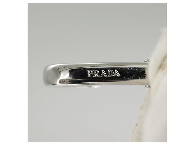 Borsa a Spalla PRADA in Tela Argento Verde Auth 102538SAV - vista 31