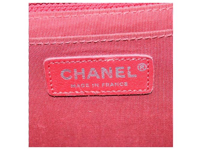CHANEL Borsa a Spalla con Catena V Stitch in Pelle di Agnello Rossa CC Auth 102030SAM Rosso - vista 18