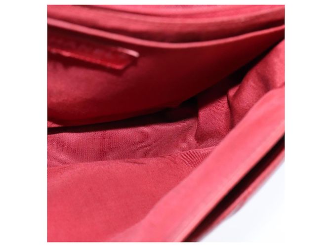 CHANEL Borsa a Spalla con Catena V Stitch in Pelle di Agnello Rossa CC Auth 102030SAM Rosso - vista 19