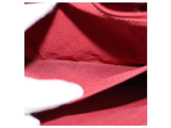 CHANEL Borsa a Spalla con Catena V Stitch in Pelle di Agnello Rossa CC Auth 102030SAM Rosso - vista 22