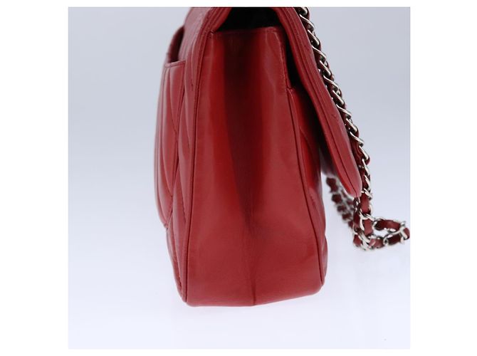 CHANEL Borsa a Spalla con Catena V Stitch in Pelle di Agnello Rossa CC Auth 102030SAM Rosso - vista 3
