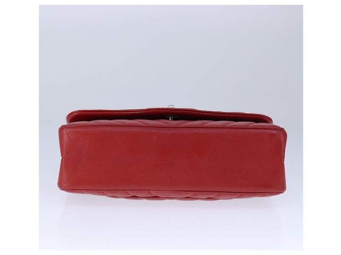 CHANEL Borsa a Spalla con Catena V Stitch in Pelle di Agnello Rossa CC Auth 102030SAM Rosso - vista 5