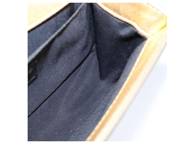 CHANEL Borsa a Spalla Boy Chanel Matelassé Catena Patente Oro CC Auth 106721SAM D'oro - vista 19