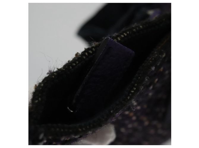 PRADA Borsa a mano in lana pelle viola argento Auth bs20846A Porpora - vista 10