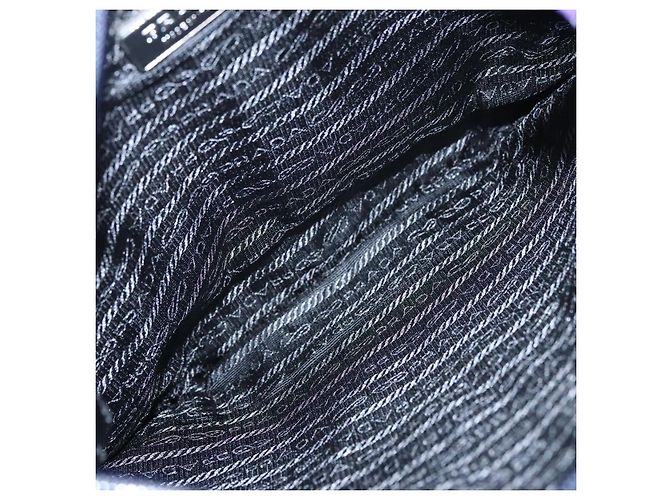 PRADA Borsa a mano in lana pelle viola argento Auth bs20846A Porpora - vista 11